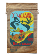 COPACABANA BRAZIL MARIJUANA BURLAP BAG 62 beach travel woman rio de jane... - $16.10