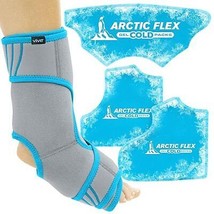 Vive Ankle Ice Pack Wrap - Foot Cold / Hot Compression Brace - Adjustabl... - £46.38 GBP