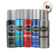 6x Sprays Brut Variety Scents Deodorant Body Spray For Men | 200ml | Mix... - £29.62 GBP
