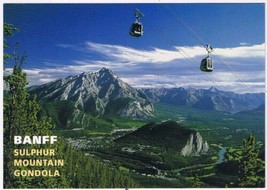 Postcard Banff Sulphur Mountain Gondola Over Bow Valley Alberta - £3.11 GBP