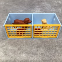 Playmobil  Vet Clinic Dogs &amp; Cage Replacement Parts - £6.15 GBP