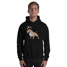 Funny Gifts Dog Pitbull I Love Mom Tattoo Gift Unisex Hoodie Black - £27.82 GBP+