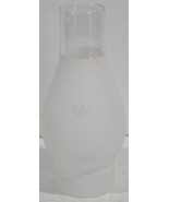 Vtg 8 5/8&quot; White Frosted Glass Hurricane Chimney Shade Oil/Kerosene Lant... - €16,17 EUR