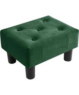 Poofzy Small Foot Stool Ottoman, Velvet Ottoman Foot Rest With Legs,, Green - $41.99