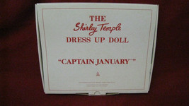 NEW Vintage Shirley Temple Dress Up Doll &quot;Captain January&quot; Clothing Danbury Mint - £23.73 GBP