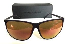 New Porsche Design P 8601 B Black Oversized Mirrored Women&#39;s Sunglasses Italy - £149.45 GBP