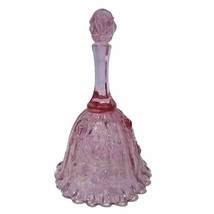 Fenton Bell Pink Cabbage Rose Ruffled Bottom Bell Vtg - £15.65 GBP