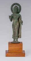 Antique Indonesian Style Standing Bronze Javanese Teaching Buddha - 18cm/7&quot; - £1,290.37 GBP