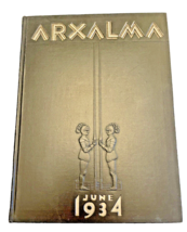 Yearbook Reading PA High School Arxalma Pennsylvania Annual Book June 1934 - £20.81 GBP