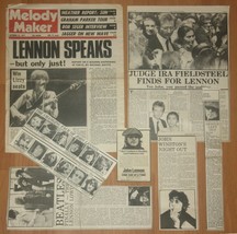 JOHN LENNON 1976/1977 Original UK newspaper articles clippings Beatles p... - $20.86