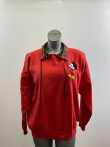 Mickey Mouse Women&#39;s Vintage Sweatshirt Size Large Red Long Sleeve cotto... - $15.83