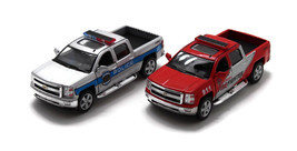 2014 2pc Chevy Silverado Police and Fire Pull Back Action Vehicles  - £10.50 GBP