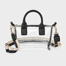 Universal Thread Foundational Mini Tote Handbag Black/Clear TPU Double H... - $358.13 MXN