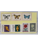 WORLD STAMP LOT BUTTERFLY FLOWER ANTIQUE THEME VINTAGE COLLECTOR BULGARI... - £10.21 GBP
