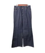 Victoria Beckham Raw Indigo High Waist Flare Retro Blue Denim Jeans Size 31 - $289.99