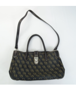 Dooney &amp; Bourke Black DB Monogram Signature Canvas Double Handle Tote w/... - $23.70