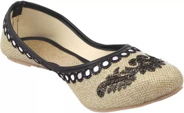 Donna Bellies Jutti Etnico Mojari Taglia US 6-10 Beige Nero Per Festa Ma... - £26.36 GBP