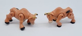 Vintage TOMY Bull Animal Figure Farm Toy Brown Moveable Legs 4.5&quot; - £13.96 GBP