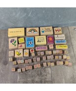 wooden rubber Stamps, craft stamps Lot - $18.99