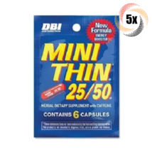 5x Packets DBI Mini Thin 25/50 Herbal Dietary Supplement | 6 Capsules Each - £8.46 GBP