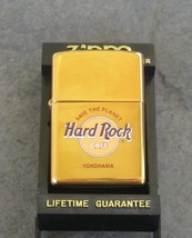 Hard Rock Cafe YOKOHAMA, Japan Zippo Lighter 1997 Polished Brass - $631.23 MXN