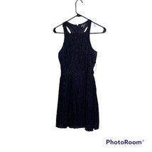 LULU’s Size XS Black High Neck Fit &amp; Flare Dress Cut Out Sides - £7.54 GBP