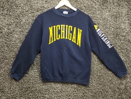 Vintage University of Michigan Wolverines Sweatshirt Youth Large Blue 16-18 - £22.30 GBP