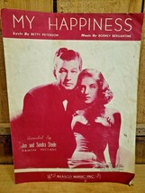 My Happiness 1933 Sheet Music Peterson/Bergantine Featuring Jon  &amp; Sondra Steele - £14.55 GBP