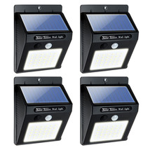 4-Pack 30 Led Outdoor Motion Sensor Solar Lights Wireless Ip45 Waterproof - £31.68 GBP