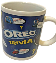 Oreo Cookies Trivia 8 oz Blue Coffee Mug Cup Nabisco - $15.76