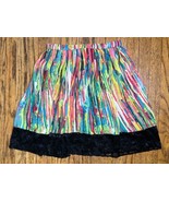 Prabal Gurung For Target Nolita Print Skirt Size 4 Bright Colors Lace Trim - $14.85