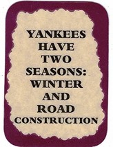 Yankees Seasons Winter Road Construction 3&quot; x 4&quot; Refrigerator Magnet Kit... - $4.49