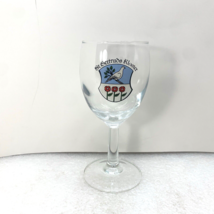 St Gertruds Kloster 5&quot; Wine Glass, White Dove Red Flowers - $19.97