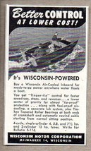 1950 Print Ad Wisconsin Air-Cooled Inboard Marine Boat Engines Milwaukee,WI - $9.25