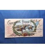 1899 CAPEWELL HORSE NAILS trade card 2 Sided CALVERY graphic - $135.75 CAD