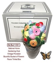 National Home Gardening Club Vintage Bountiful Bucket Flowers Fleurs Tri... - $99.95