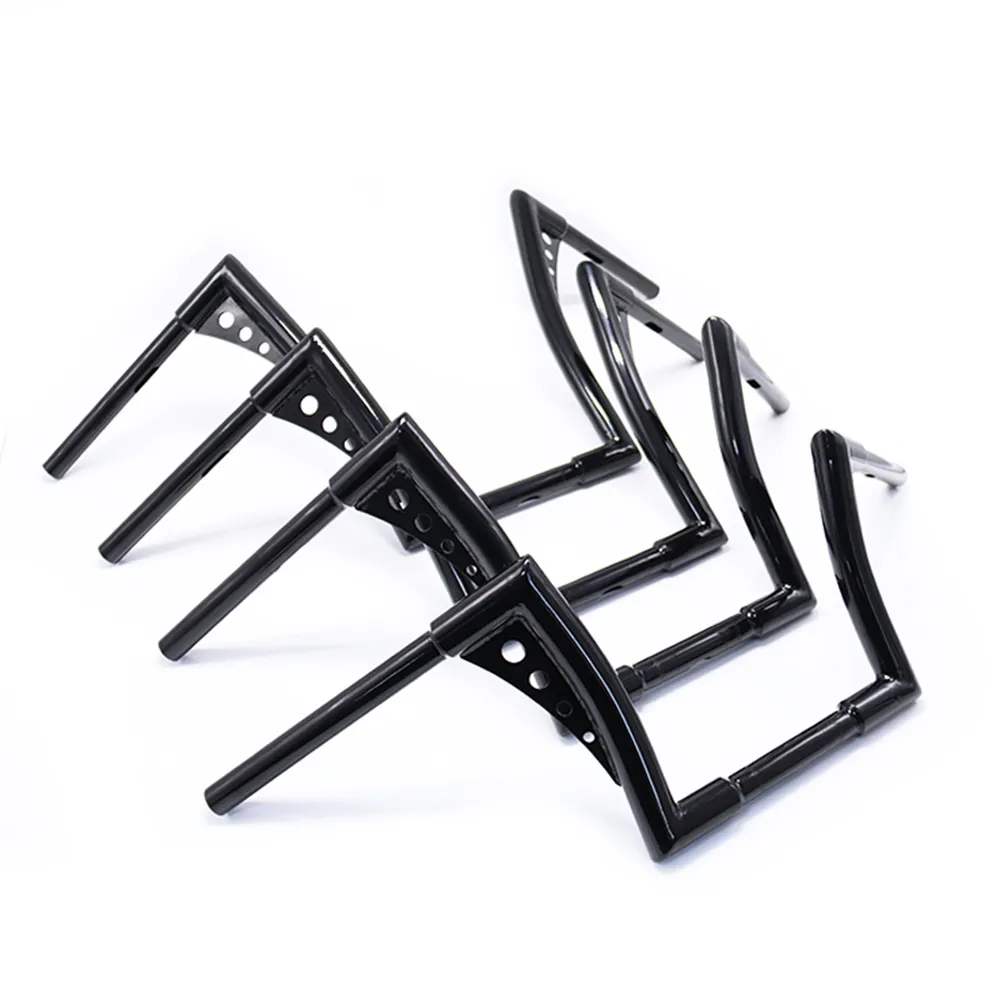 Motorcycle 1&quot; Handlebars Ape Hangers Bars 10&#39;&#39;12&quot;14&#39;&#39;16&#39;&#39; Rise Steering Wheel - £118.07 GBP+