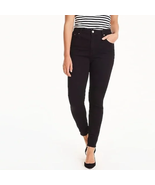 J Crew Curvy Toothpick Jean True Black Plus Size High Rise Jeans 37 NEW - £54.27 GBP