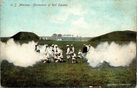 1913 US Marines Riot Square Formation Illustrated Post Card Co NY Postcard - £5.58 GBP