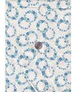 Vintage Feedsack Blue Floral Rings Feed Sack Quilt Sewing Fabric - £19.66 GBP