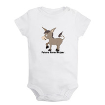 Future Farm Helper Funny Bodysuit Baby Animal Donkey Romper Infant Kids Jumpsuit - £7.91 GBP+