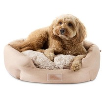 Faux Linen Cozy Cuddler Pet Bed – Small, Taupe - $456.10 MXN
