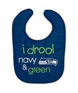 Seattle Seahawks I drool NFL Baby Feeding Bib Infant Toddler Newborn Shower - £7.10 GBP