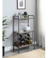 Brantley Wine Rack: Oak &amp; Sandy Gray Finish - $2,627.26 MXN