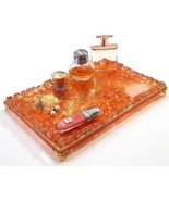 Personalized Resin tray with crushed glass, Decorative tray,Resin Servin... - $163.60 CAD