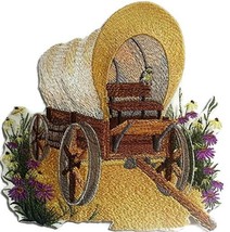 BeyondVision Custom and Unique Prairie Wagon Scene Embroidered Iron on/S... - $34.74