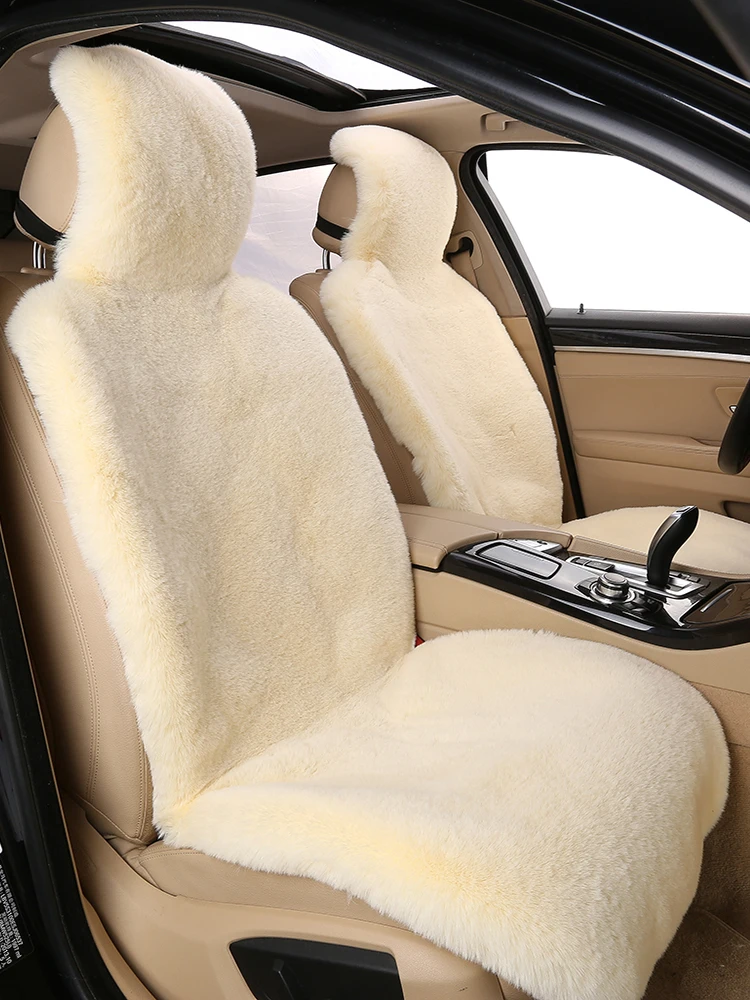 Universal Car Seat Cover Winter Warm Plush Front Seat Protector For Auto - £38.32 GBP
