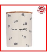 Bone Appetite Ceramic Dog Treat Jar - Stylish 4-Cup Storage Canister - $29.69