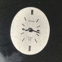 Bulova Dior Watch Dial 23 Jewel Silver &amp; Black Oval 19 X 15mm - $189.10 MXN