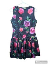 Womens Beautiful  Flora Pink And Black Dress By Tara Vogue Living. Size Medium  - £9.59 GBP